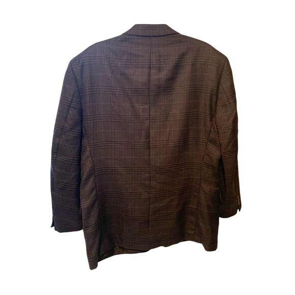 Foreman & Clark Mens 42 Reg Brown Black LIned Suit Jacket Coat Career Business C - Picture 2 of 4